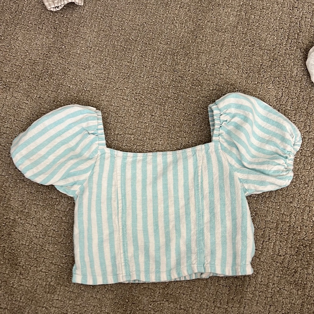 Euc maybe nwot old navy striped crop top 8